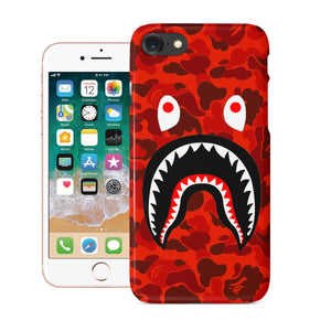 Red Camo Shark Mouth iPhone Case