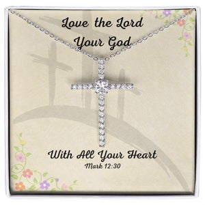 Love the Lord | CZ Cross necklace